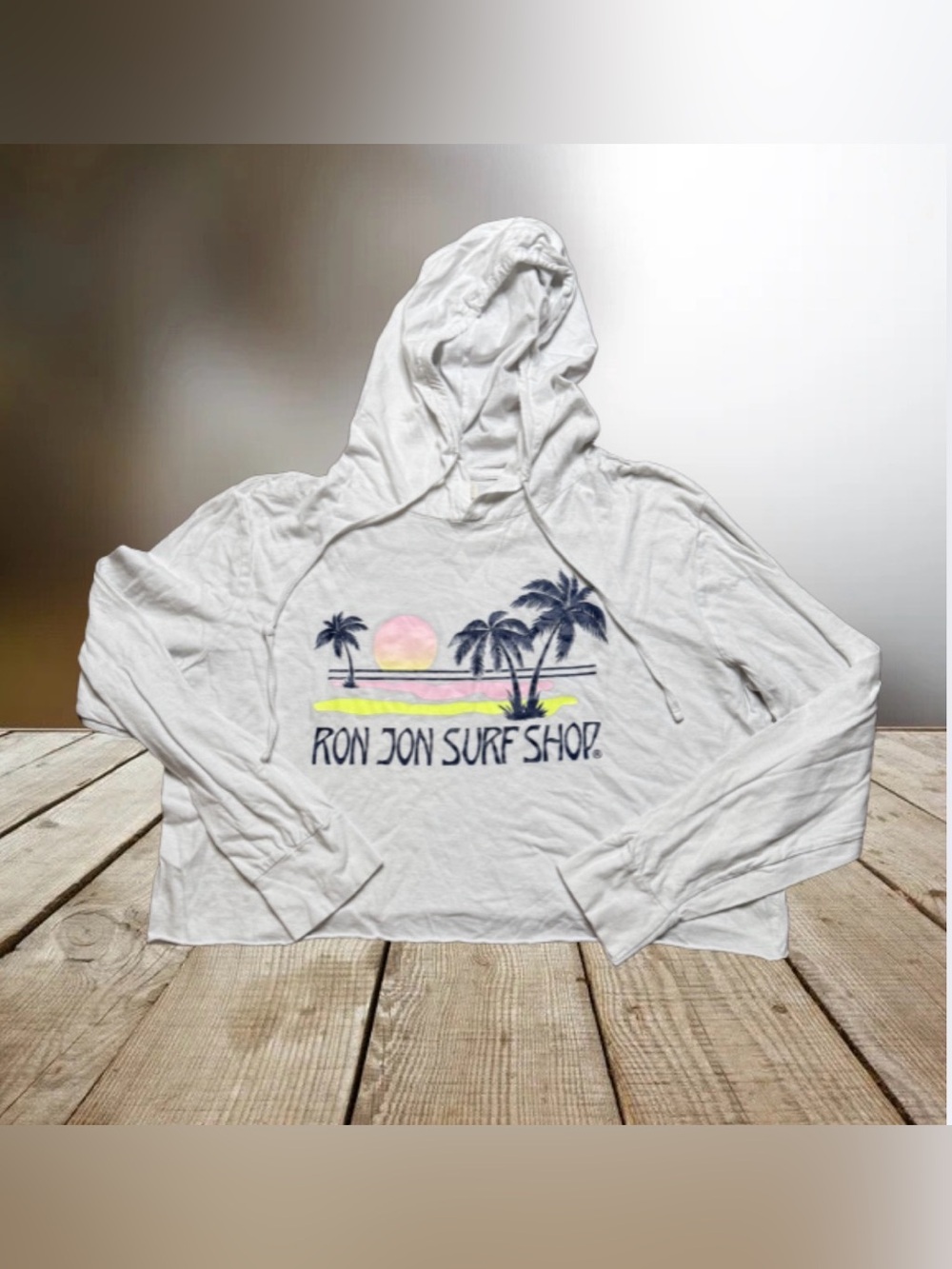 Ron Jon Cropped Pullover Hoodie
